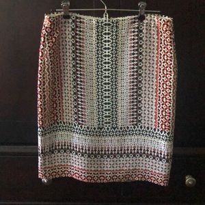J.Crew Multi colored pencil skirt